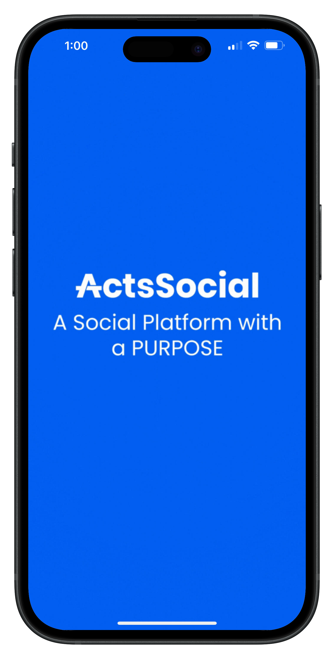 Mobile View of ActsSocial Application, Christ-based Social Media
